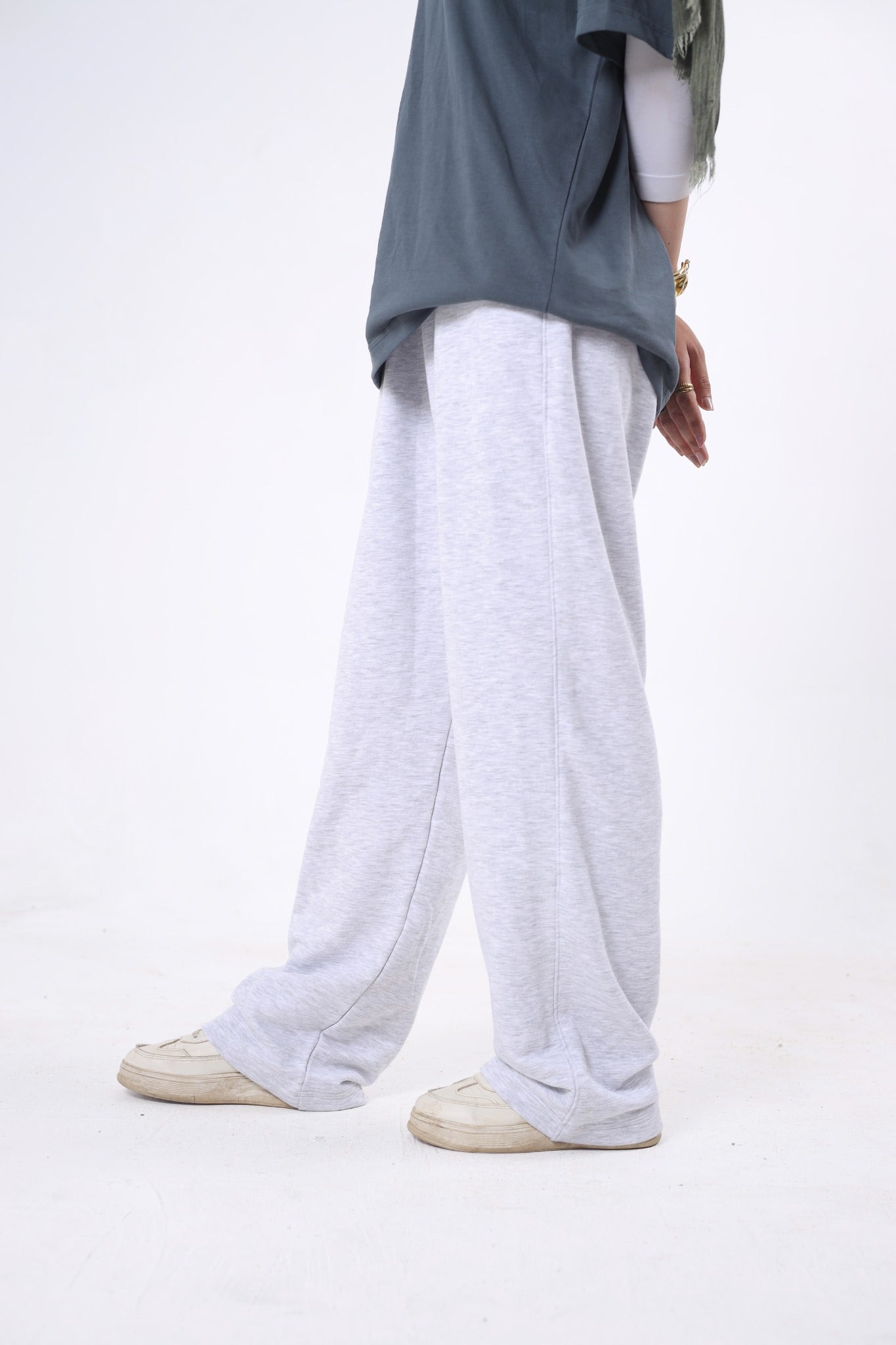 Light Gray Oversized Sweatpants