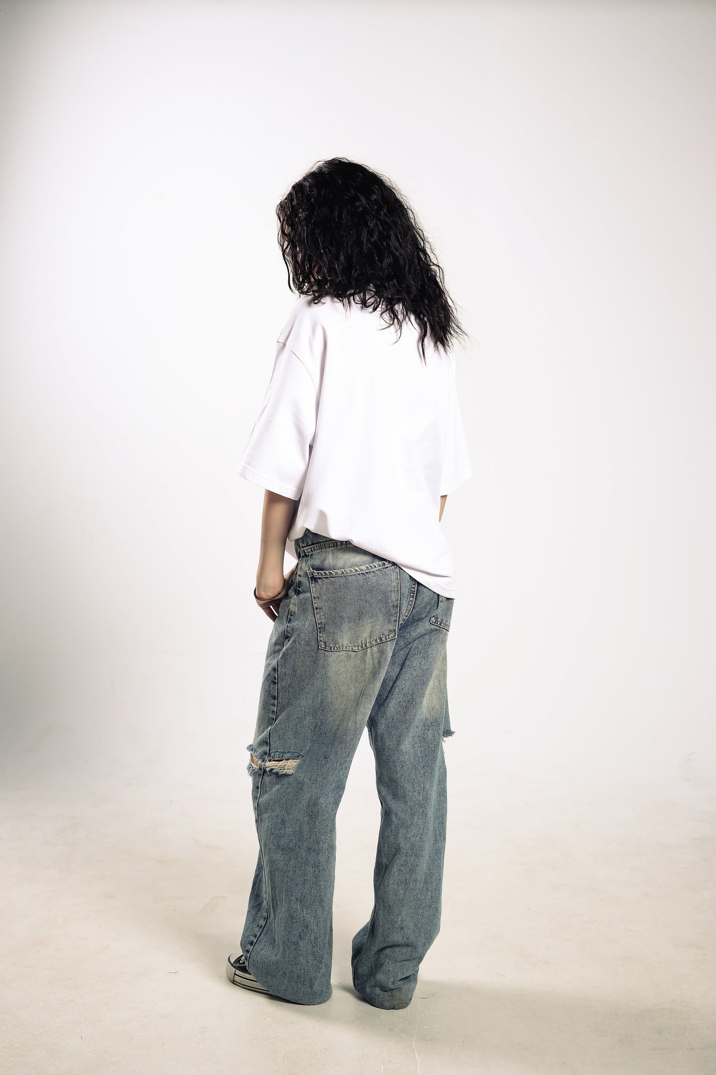 Bone White Box Fit Tee – Puff Print Edition
