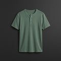 Deep Olive Henley T-Shirt — Slim Fit | WILZ
