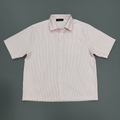 Light Pink Striped Cuban Collar Shirt