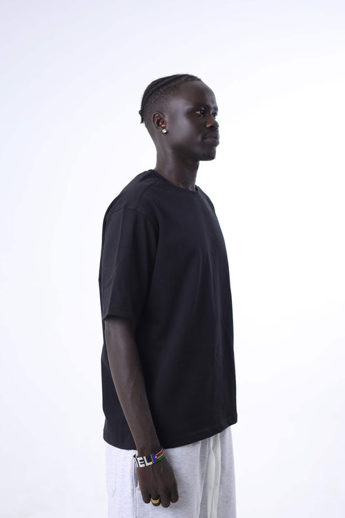 Black Boxy Oversized Basic T-Shirt